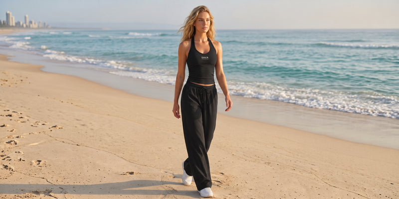 Riviera Rib Pants - Black