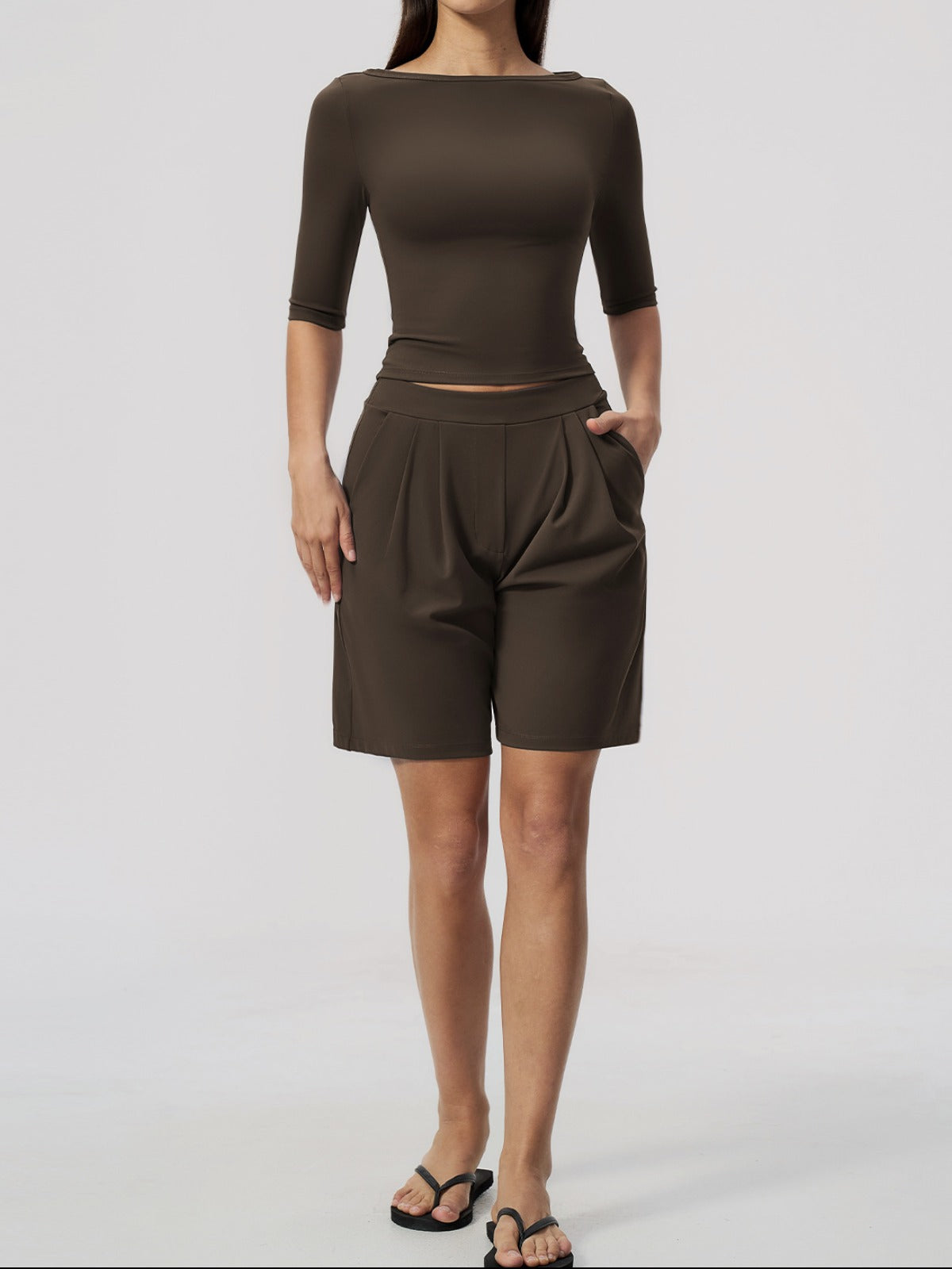 Marais Rib Top - Brown