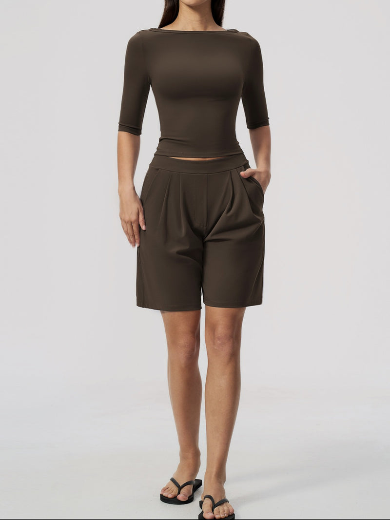 Marais Rib Shorts - Brown